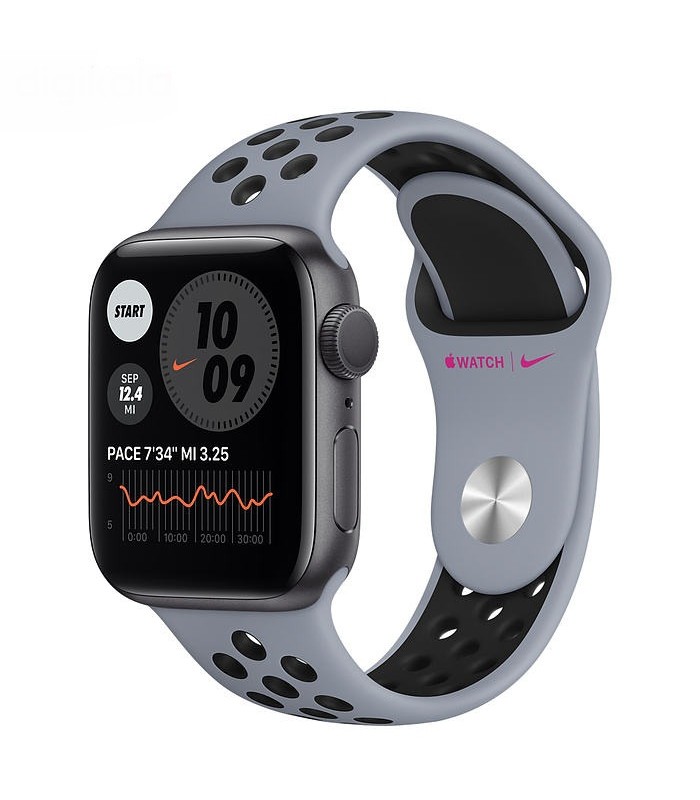 ساعت هوشمند اپل واچ سری 6 مدل 40mm Space Gray Aluminum Case with Nike Sport Band