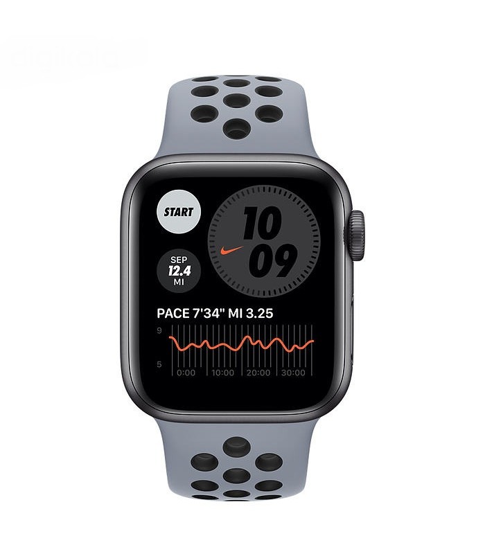 ساعت هوشمند اپل واچ سری 6 مدل 40mm Space Gray Aluminum Case with Nike Sport Band