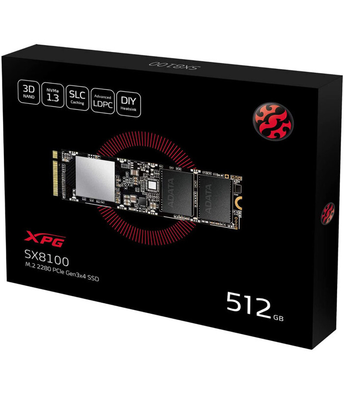 اس اس دی اینترنال ای دیتا ایکس پی جی مدل SSD ADATA SX8100 512GB PCIe Gen3x4 M.2 2280 Internal Drive