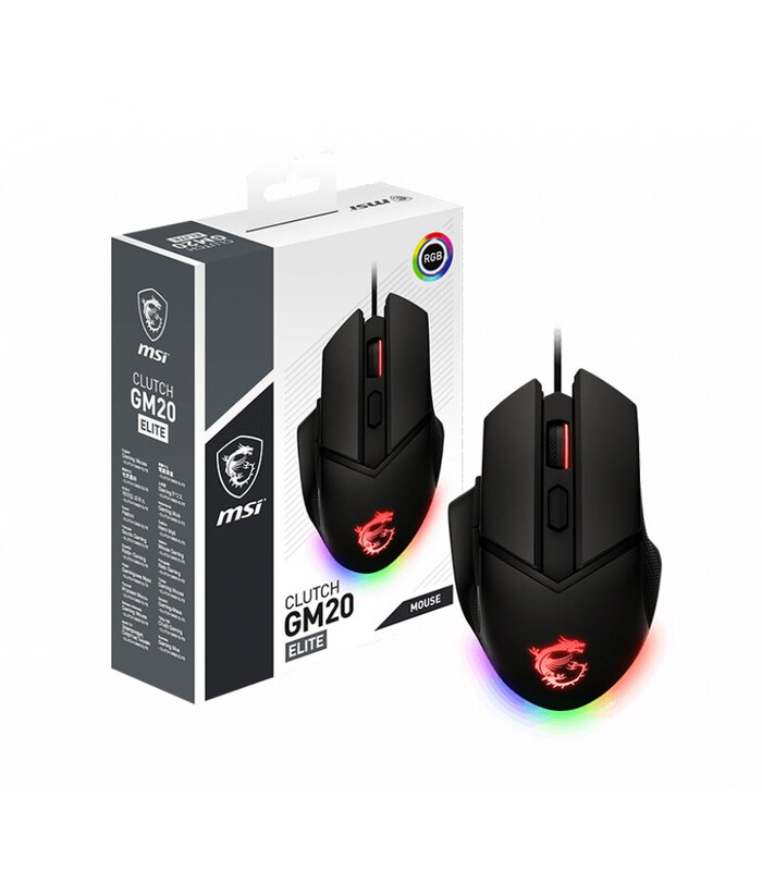 موس گیمینگ ام اس آی مدل MSI CLUTCH GM20 ELITE Gaming Mouse