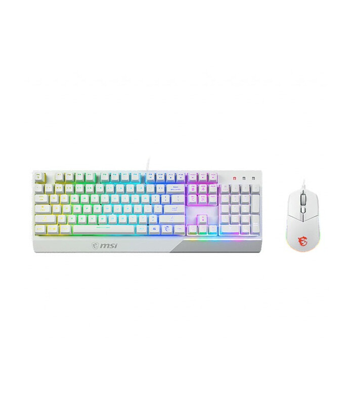 موس و کیبورد گیمینگ ام اس آی مدل MSI VIGOR GK30 COMBO RGB WHITE Gaming Mouse and Keyboard