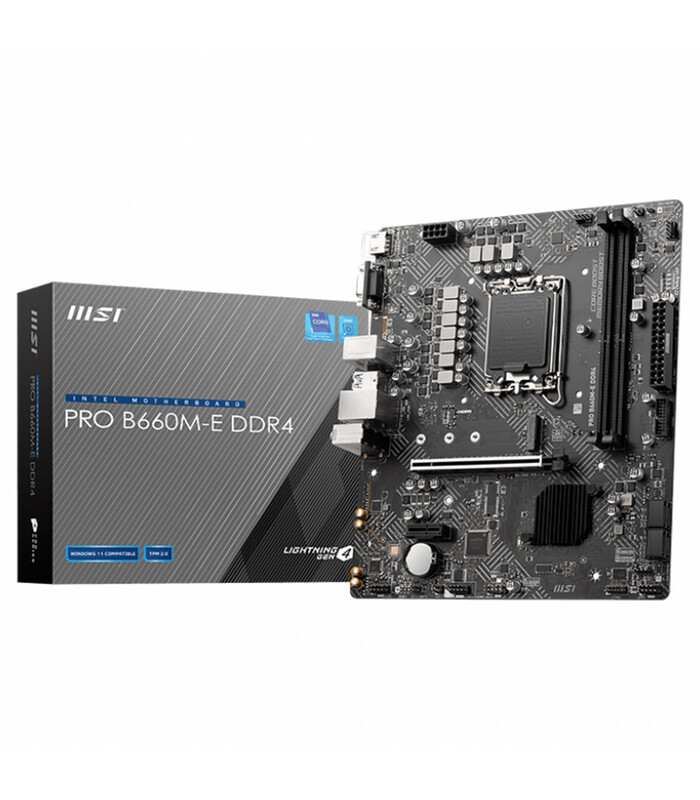 مادربرد ام اس آی مدل MSI MAINBOARD PRO B660M-E DDR4