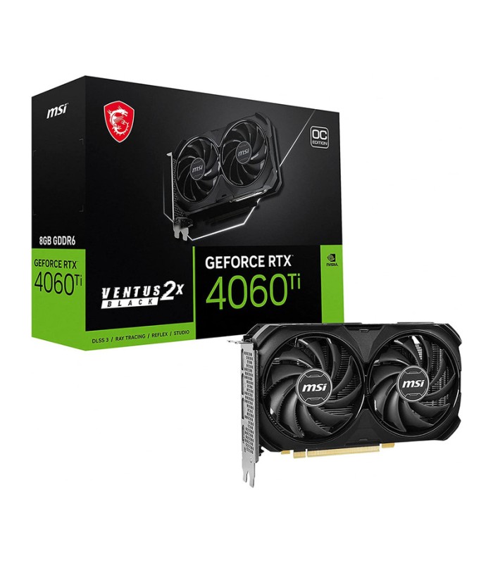 کارت گرافیک ام اس آی مدل GeForce RTX 4060 Ti VENTUS 2X BLACK 8G OC