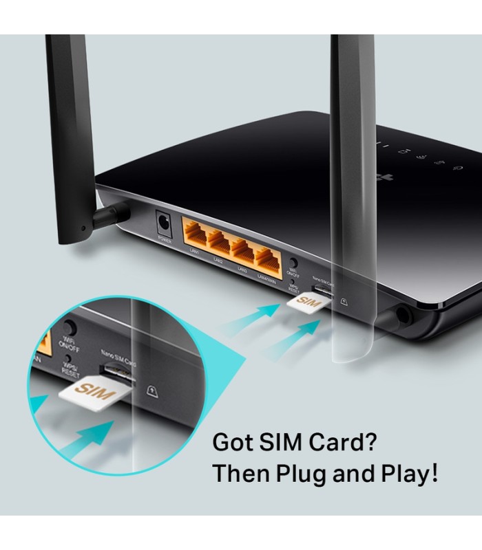 مودم روتر 4G LTE بی سیم N300 تی پی-لینک مدل TL-MR6400