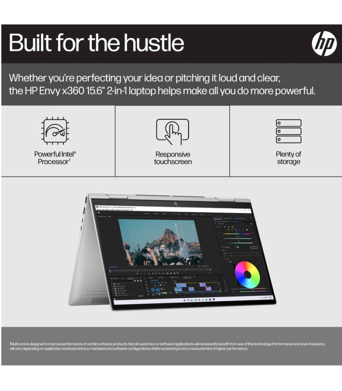 لپ تاپ 15.6 اینچی اچ پی مدل Laptop HP ENVY X360 15T FE000 - B - i7 1355U - 16GB DDR5 - 2TB SSD - 4GB RTX3050 - Touch