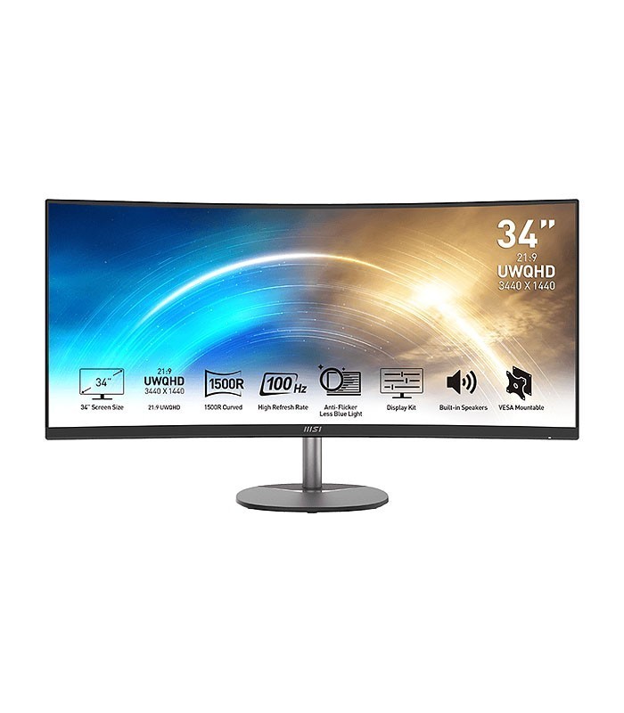 مانیتور گیمینگ سایز 34 اینچی ام اس آی مدل PRO MP341CQ