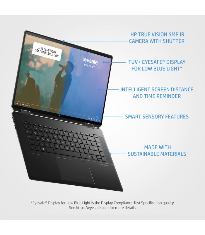 لپ تاپ 16 اینچی اچ پی مدل LAPTOP HP SPECTRE X360 16T F2013DX - B - i7 13700H - 16GB DDR4 - 1TB SSD - Intel - Touch