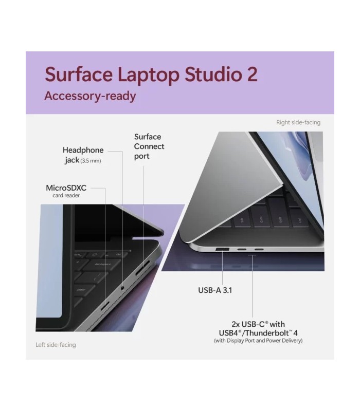لپ تاپ 14 اینچ لمسی مایکروسافت LAPTOP MICROSOFT SURFACE STUDIO 2 - i7 13700H - 32GB DDR5 - 1TB SSD - 8GB RTX2000 ADA - Touch