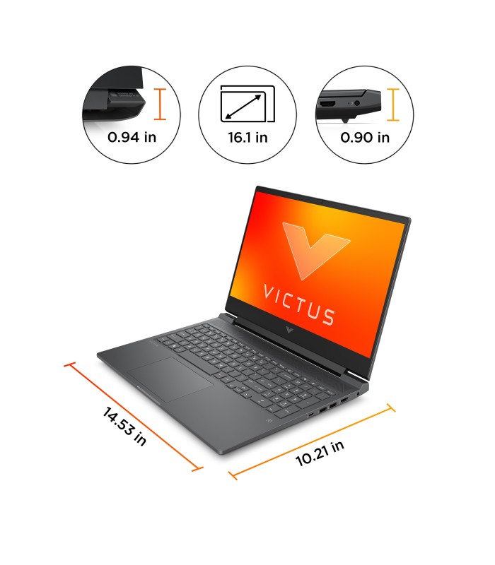 لپ تاپ 16 اینچی اچ پی مدل LAPTOP HP VICTUS 16 R0042NE - B - i7 13700H - 32GB DDR5 - 1TB SSD - 8GB RTX4060 - Non Touch
