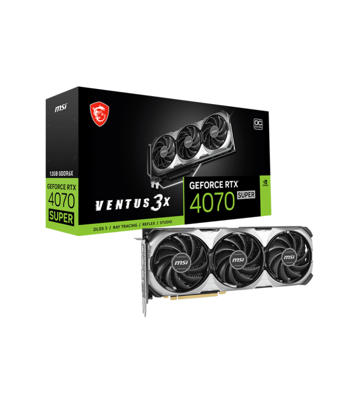 کارت گرافیک انویدیا ام اس آی مدل GRAPHIC NVIDIA GEFORCE MSI RTX4070 SUPER VENTUS 3X OC 12G