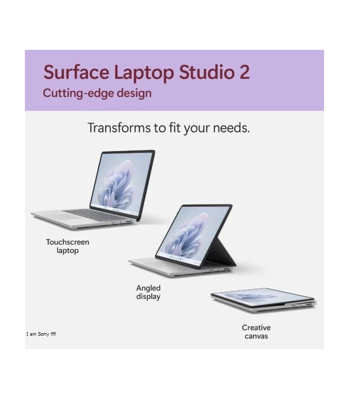 لپ تاپ 14 اینچ لمسی مایکروسافت سرفیس LAPTOP MICROSOFT SURFACE STUDIO 2 - i7 13700H - 64GB DDR5 - 1TB SSD - 8GB RTX4060 - Touch