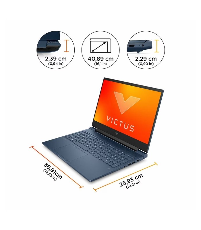 لپ تاپ گیمینگ 16 اینچی اچ پی مدل LAPTOP HP VICTUS 16 R1021 - E - i7 14700HX - 64GB DDR5 - 2TB SSD - 8GB RTX4070 - Non Touch