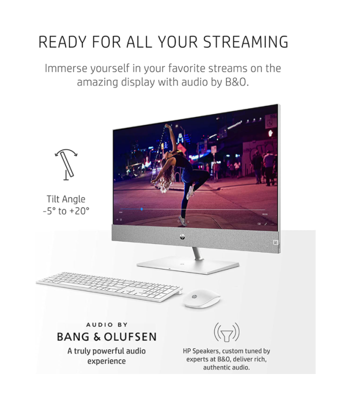کامپیوتر همه کاره 23.8 اینچی اچ پی مدل All In One HP CA2187NH - B - i5 13400T - 16GB DDR4 - 512GB SSD - 4GB RTX3050 - Non Touch
