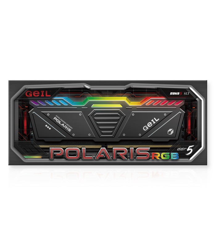 رم دسکتاپ گیل مدل PC RAM GEIL POLARIS 16GB DDR5 6000MHZ RGB 1.35V CL38