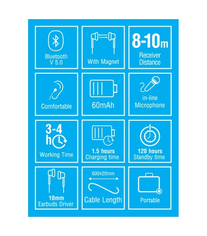 ایرفون بلوتوث بیاند BE-190BT  هندزفری In-Ear Bluetooth Earphones