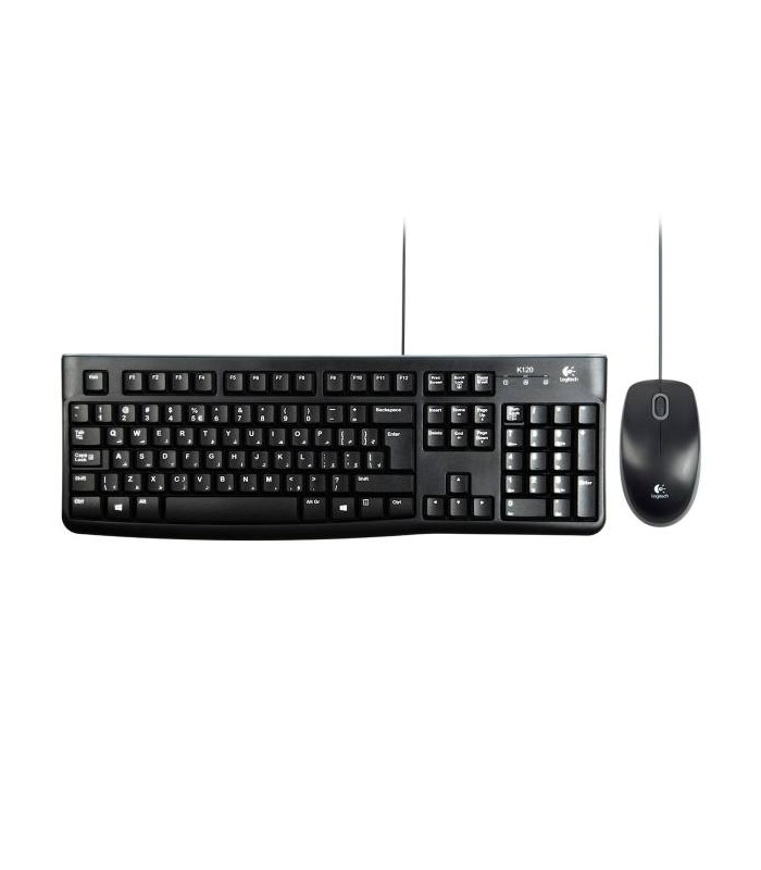 کیبورد و ماوس باسیم لاجیتک MK120 با حروف فارسی Logitech MK120 Wired Keyboard and Mouse With Persian Letters