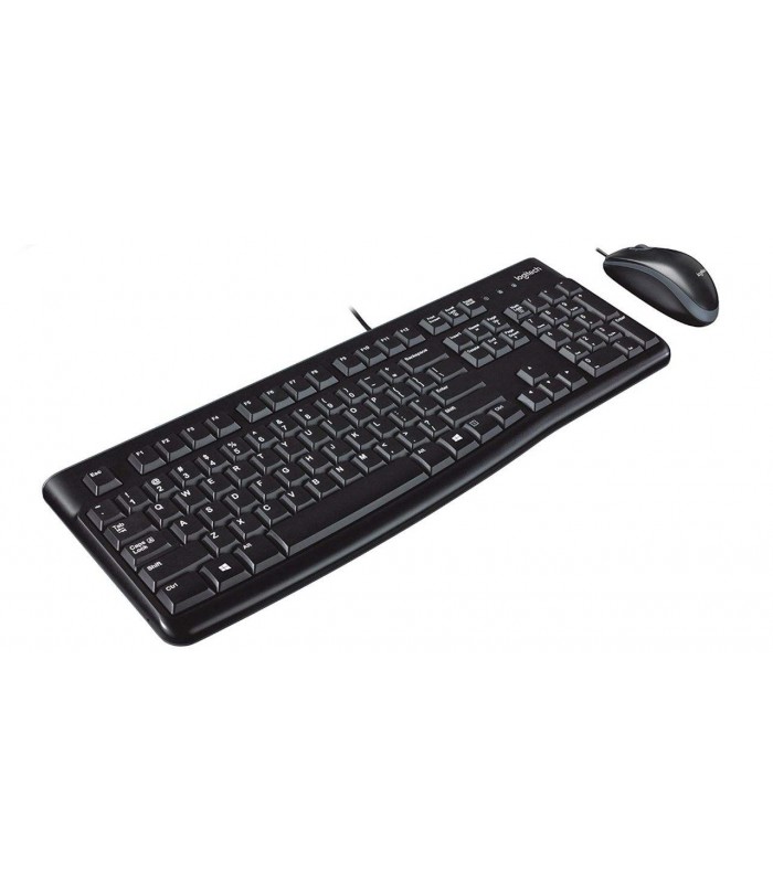 کیبورد و ماوس باسیم لاجیتک MK120 با حروف فارسی Logitech MK120 Wired Keyboard and Mouse With Persian Letters